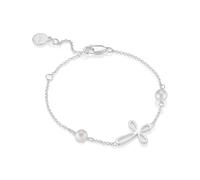 Molly Brown London Sterling Silver My First Pearls Cherish Cross Bracelet for Girls. Ideal for Christening, Holy Communion Gifts for Girls, Flower Girl and Bridesmaids Gifts