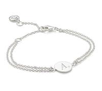 Molly Brown London Sterling Silver Personalised Her World Bracelet with Exclusive Symbol Engraving. Ideal for Birthday Gifts for Girls, Flower Girl and Bridesmaids Gifts