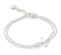 Molly Brown London Sterling Silver Signature Cherish Communion Cross Bracelet. Ideal for Christening, Holy Communion Gifts for Girls, Flower Girl and Bridesmaids Gifts