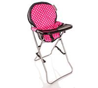Molly Dolly Collapsible Dolls Highchair With Feeding Tray - Toy High Chair For Baby Dolls Upto 50cm - Doll Accessories