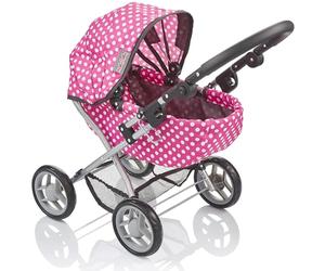 Molly Dolly My First Dolls Pram - Adjustable Toy Pram for Girls Age 2-5 Year Old - Baby Doll Pram - Dolls Toy Pushchair Stroller
