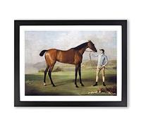Molly Long Legs By George Stubbs Classic Painting Framed Wall Art Print, Ready to Hang Picture for Living Room Bedroom Home Office Décor, Black A3 (46 x 34 cm)