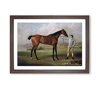 Molly Long Legs by George Stubbs Framed Print | A2 Walnut Framed Wall Art | Ready to Hang | Modern Nature Picture | Living Room Bedroom Lounge Office