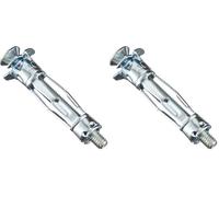 Molly m11010-xj Metal Cavity Wall Dowels with Screws M4 4 x 33 mm, Grey, Set of 16 Pieces (Pack of 2)