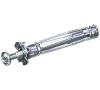 Molly M14250PB-XJ 50 Piece Metal Dowels 4 x 46 mm + Screws - Hollow Materials - Pro Packaging, Grey, Set of 100 Pieces