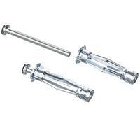 Molly M16150PB-XJ Metal Dowels 50 Pieces 5 x 50 mm + Screws - Hollow Materials - Pro Packaging, Grey, Set of 100 Pieces