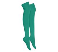 MOLLY MALOU Ladies Girls Women Over The Knee Plain Socks Comfortable Cotton Rich UK Size 4-6.5 (Irish Green)