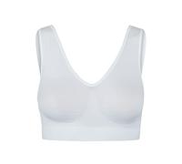 MOLLY MALOU Women Sports Bra Seamless Soft and Comfortable for Exercise and Yoga (White, XXXL)