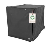 Molly Mutt Dark Gray Dog Crate Cover, Non-Toxic & 100% Cotton, 42"x28"x31" | GOTS-Certified 100% Organic Cotton Canvas Cover for Dog Kennel & Cage, 2 Roll-Up Panels, Washable, Free of Harmful Chemicals