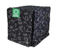 Molly Mutt Elephant Parade 36-inch Dog Crate Cover, Large Kennel Cover Measures 36” x 24” x 27”, Two Panel Doors Roll Up, Made from Machine-Washable 100% Cotton Durable, Breathable & Pre-shrunk