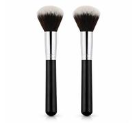 Molly Skin Foundation Makeup Brush and Concealer Brush Duo, Under Eye Concealer Makeup Brush, Angled Cosmetic Brush For Blending, Concealing, Contouring Makeup, 2 Piece Set (104)