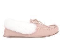 Molly, Wool Moccasin Slippers with Cuff & Rubber Sole SNUGRUGS Camel 3