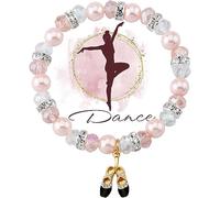 MollyQueen Ballet Bracelet for Ballerinas - Dance Recital & Competition Gift, Inspiring Dancer Jewelry, Middle, Copper, Agate