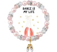 MollyQueen Ballet Bracelet for Ballerinas - Dance Recital & Competition Gift, Inspiring Dancer Jewelry, Middle, Copper, Agate