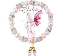 MollyQueen Ballet Bracelet for Ballerinas - Dance Recital & Competition Gift, Inspiring Dancer Jewelry, Middle, Copper, Agate