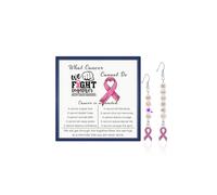 MollyQueen Breast Cancer Earrings for Women Breast Cancer Awareness Accessories, One size, Stainless Steel, No Gemstone