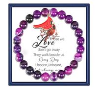 MollyQueen Cardinal Bracelet for Women Sympathy Memorial Gifts for Loss of Loved One in Heaven Cardinal Jewelry Gifts, Middle, Copper, no gemstone