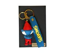 Molly's Charms 3D Keyring and strap - cartoon blue papa smurf - FBM