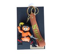 Molly's Charms 3D Keyring and strap - cartoon cat puss in boots - FBM