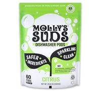 Molly's Suds Dishwasher Pods | Natural Dishwasher Detergent, Cuts Grease & Rinses Clean (Residue-Free) for Sparkling Dishes, Biodegradable Auto-Release Tabs (Citrus - 60 Count)2. The 。 A
