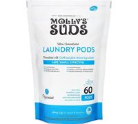 Molly's Suds Laundry Detergent Pods | Natural Detergent for Sensitive Skin | Ultra Concentrated and Stain Fighting (Peppermint - 60 Count)