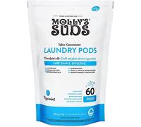 Molly's Suds Laundry Detergent Pods | Natural Detergent for Sensitive Skin | Ultra Concentrated and Stain Fighting (Peppermint - 60 Count)
