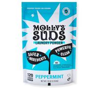 Molly's Suds Original Laundry Detergent Powder - Natural Washing Powder, Earth Derived Powder Detergent, Non-Liquid Organic Washing Detergent, Sensitive Skin Laundry Detergent - 120 Loads, Peppermint