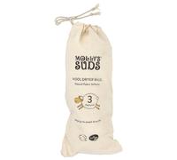 Molly's Suds Wool Dryer Balls (set of 3) - Natural Fabric Softener, Reduce Drying Time, Reusable, Chemical Free, Unscented