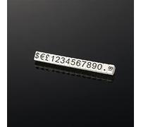 Mollytek 10 Sets Price Display Cube Adjustable Price Tag for Jewelry Price Display Counter Stand Number Letter Dollar Price Block Kit for Retail Shop (White)