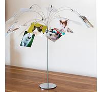 Mollytek Desktop Photo Holder with Clips Postcard Gift Card Picture Display Stand Decor Photo Tree Stand for Table Display Willow Tree Design with Plated Wire and 16 Photo Metal Clips (Silver)