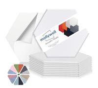 Mollywell 8 Pack Hexagonal Acoustic Panel,14"X13"X0.4" Sound Proof Foam Panels, Flame Resistant Sound Absorbing Panel, Absorb Noise and Eliminate Echoes for Recording Studio, Office(White)