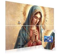 Mollywell Art Acoustic Panels, Sound Proofing, Wall Decoration, Suitable for Nature-Inspired Room Soundproofing & Vibrant Aesthetics (Our Lady of the Rosary), 48x32x0.4 Inch