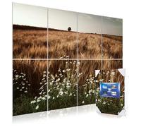 Mollywell Art Acoustic Panels, Sound Proofing, Wall Decoration, Suitable for Nature-Inspired Room Soundproofing & Vibrant Aesthetics (Lonely Tree・Wheat and Flowers), 48x32x0.4 Inch