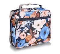 MOLNESO Vintage Floral Bible Cover for Women, 11x9x3 Inch Large Waterproof Bible Case with Handle, Zipper & Inner Organizer, Fits ESV Study Bible, KJV, Devotional Book