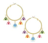 MOLOCH Derby Earrings for Women Gold Hoops Riding Suit Horseshoe Dangle Earrings Kentucky Derby Outfits Accessories, One Size, Metal, No Gemstone