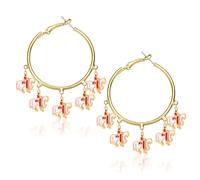 MOLOCH Derby Earrings for Women Gold Hoops Riding Suit Horseshoe Dangle Earrings Kentucky Derby Outfits Accessories, One Size, Metal, No Gemstone