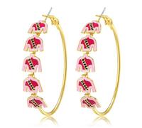 MOLOCH Derby Earrings for Women Gold Hoops Riding Suit Horseshoe Dangle Earrings Kentucky Derby Outfits Accessories, One Size, Metal, No Gemstone