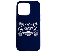 Molokai South Seas Sea Turtle Palm Trees Souvenir Hawaii Case for iPhone 15 Pro Max