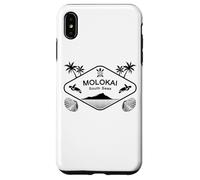 Molokai South Seas Sea Turtle Palms Hawaii Island Aloha Case for iPhone XS Max