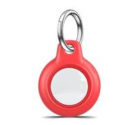 MOLOSLEEVE 1 Pack Waterproof for Apple for AirTag 2nd & 1st Gen Holder, for Air Tag Case with Keychain, PC Hard Shell Swivel Buckle, for Airtag Case Suitable for Tracking, Bags, Luggage, Keys (Red)