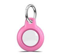 MOLOSLEEVE 1 Pack Waterproof for Apple for AirTag 2nd & 1st Gen Holder, for Air Tag Case with Keychain, PC Hard Shell Swivel Buckle, for Airtag Case Suitable for Tracking, Bags, Luggage (Rose Red)
