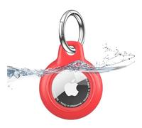 MOLOSLEEVE 1 Pack Waterproof for Apple for Airtag Holder, for Air Tag Case with Keychain, PC Hard Shell Swivel Buckle, for Airtag Case Suitable for Tracking, Bags, Luggage, Keys (Red)