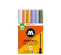 Molotow 127HS Pastel Modern Set - 6 x Acrylic Paint Marker Pens - 2mm Tip