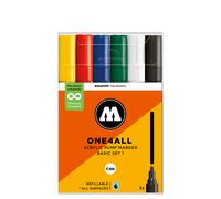 Molotow 227HS Basic Set - 6 x Acrylic Paint Marker Pump Pens - 4mm Tip