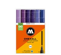 Molotow 227HS Violet Set - 6 x Acrylic Paint Marker Pump Pens - 4mm Tip