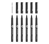 Molotow Blackliner 0.5 mm Fineliner with Permanent, Indelible Ink, Pack of 6 Black