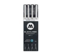 Molotow Blackliner Black Marker Brush - MO200486 Set 1 4er Set Black