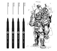 Molotow Blackliner Black Marker Brush - MO200486 Set 2 4er Set Black