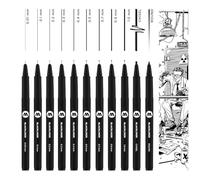 Molotow Blackliner Black Marker Brush - MO200486 Set 3 11er Set Black 200.485