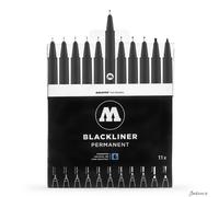 Molotow Blackliner Black Marker Brush - MO200486 Set 3 11er Set Black 200.485